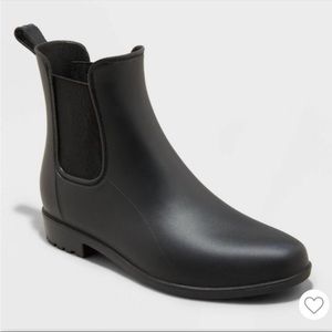 A New Day Chelsea black Rain boots